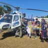 Criança de 2 anos é resgatada de helicóptero após acidente com moedor de café em Ibatiba