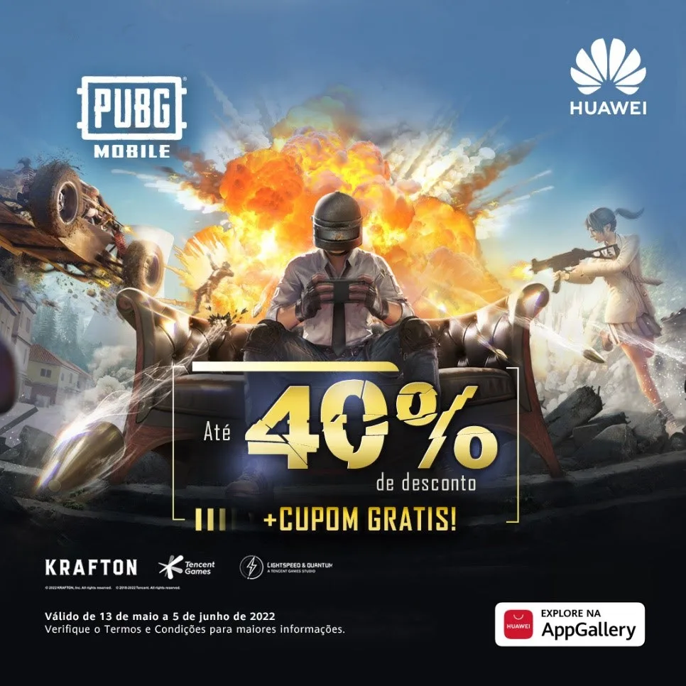 PUBG MOBILE: desconto de até 40% em compras na AppGallery da Huawei