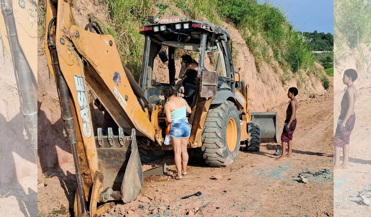 Motorista morre após trator cair em ribanceira em Cariacica