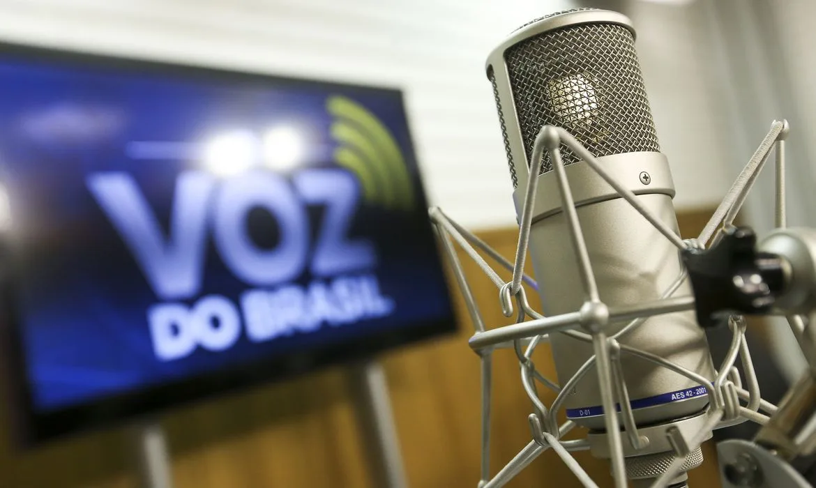 Brasília, DF, Brasil: Estúdio Voz do Brasil. (Foto: Marcelo Camargo/Agência Brasil)