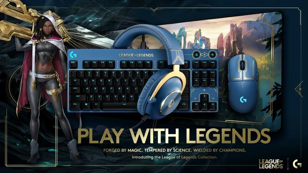 Logitech e Riot trazem kit de periféricos de luxo com tema LoL