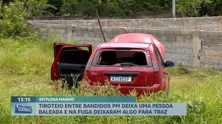 Tiroteio entre bandidos e PM deixa uma pessoa baleada