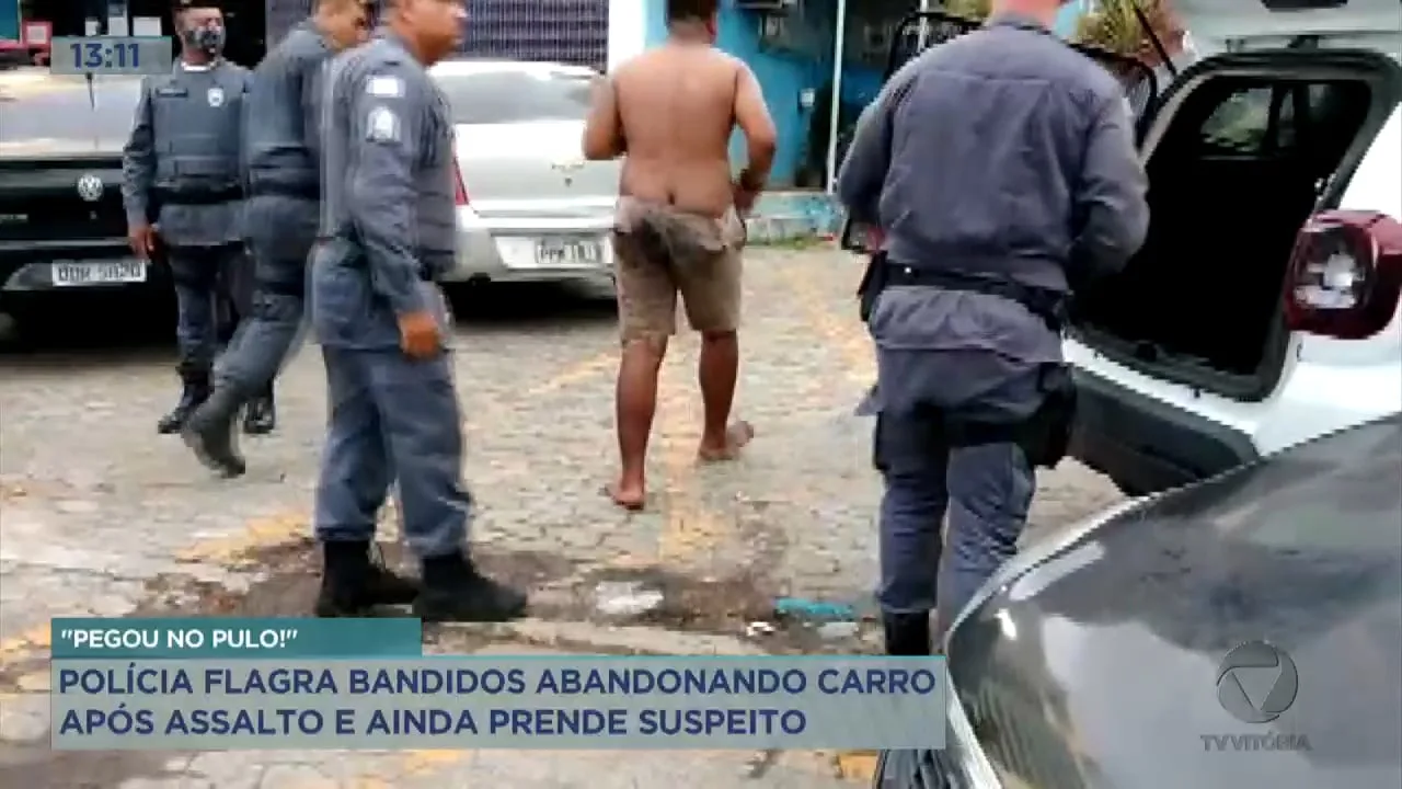 Após assalto em Vila Nova de Colares, polícia encontra grupo de assaltantes abandonando o veículo