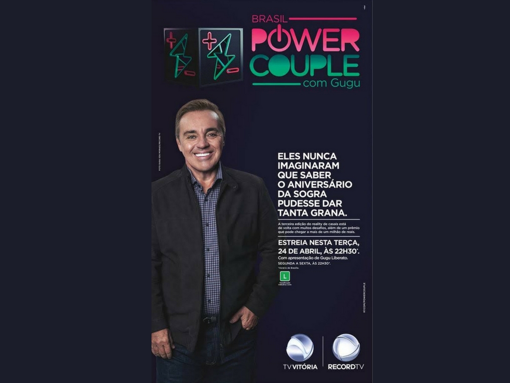 Power Couple Brasil estreia nesta terça-feira na TV Vitória/Record