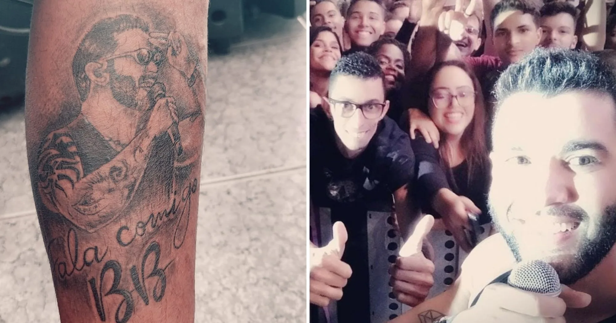 Fã do ES tatua rosto de Gusttavo Lima na perna: “Amor imenso”