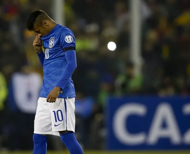 Chile – Santiago – 17/06/2015 – COPA AMERICA 2015, BRASIL X COLOMBIA – Neymar do Brasil durante partida contra a Colombia no estadio Monumental pela Copa America 2015. Foto: Mario Davila/Agencia Uno/AGIF/Lancepress!