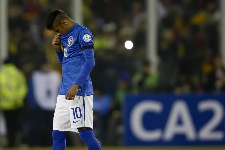 Chile – Santiago – 17/06/2015 – COPA AMERICA 2015, BRASIL X COLOMBIA – Neymar do Brasil durante partida contra a Colombia no estadio Monumental pela Copa America 2015. Foto: Mario Davila/Agencia Uno/AGIF/Lancepress!