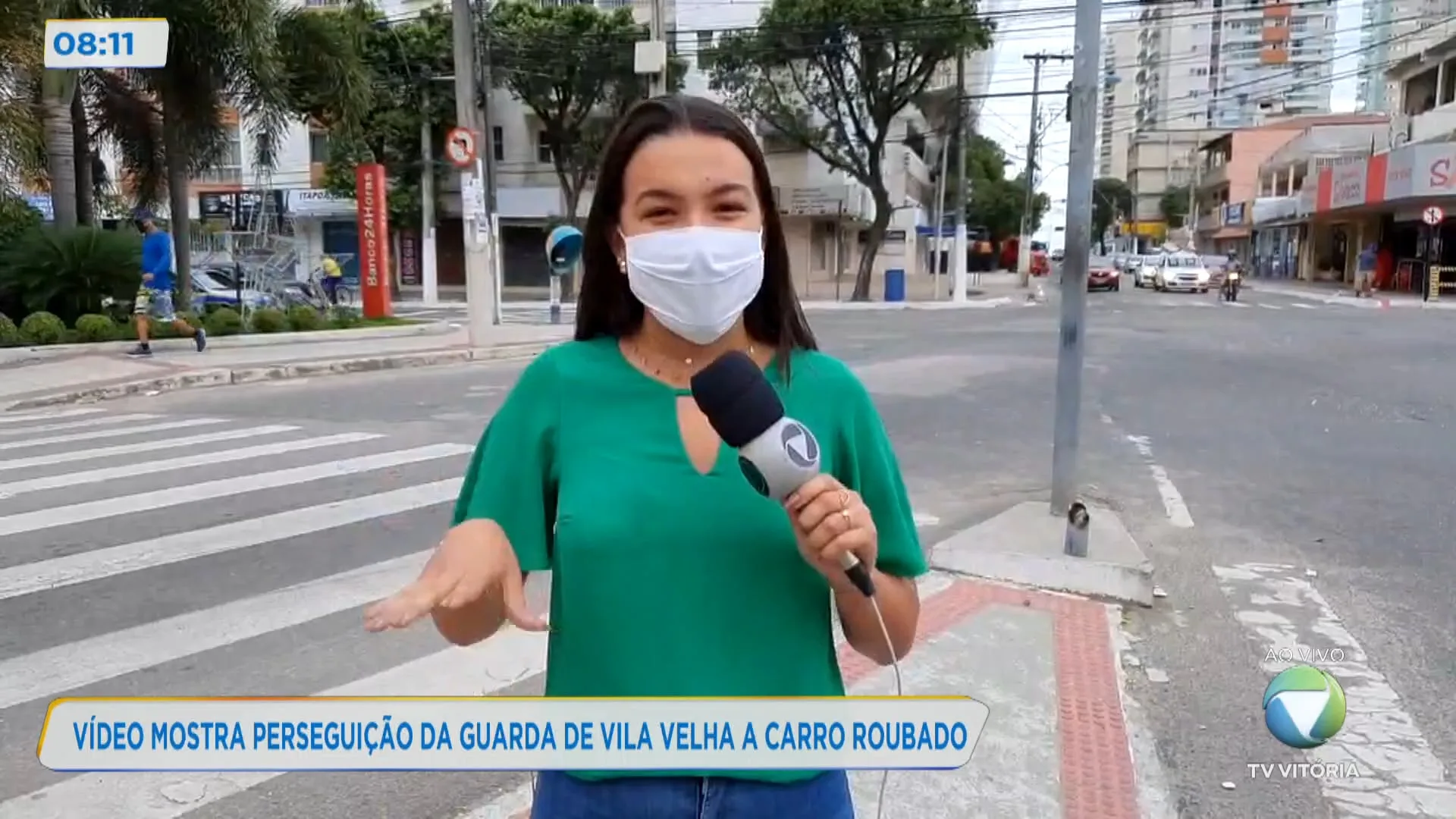 Vídeo mostra perseguição da guarda de Vila Velha a carro roubado