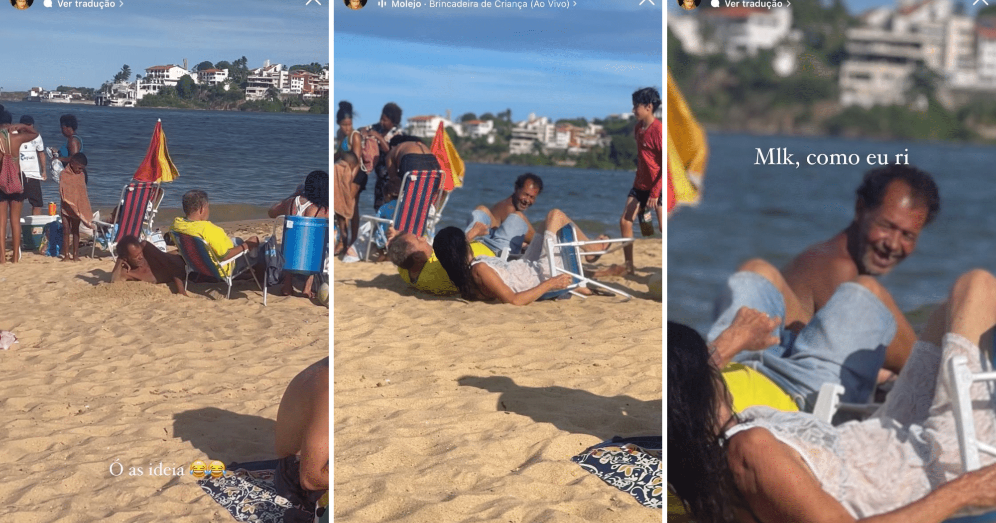 Mulher flagra pegadinha da cadeira na Curva da Jurema e vídeo de tombo viraliza: "Presepada" (Foto: Reprodução/Instagram @thamiresamon)