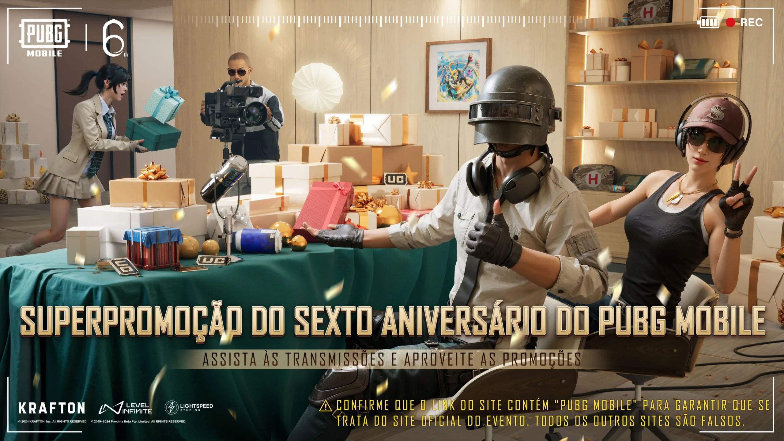 PUBG MOBILE celebra 6º aniversário com transmissão ao vivo