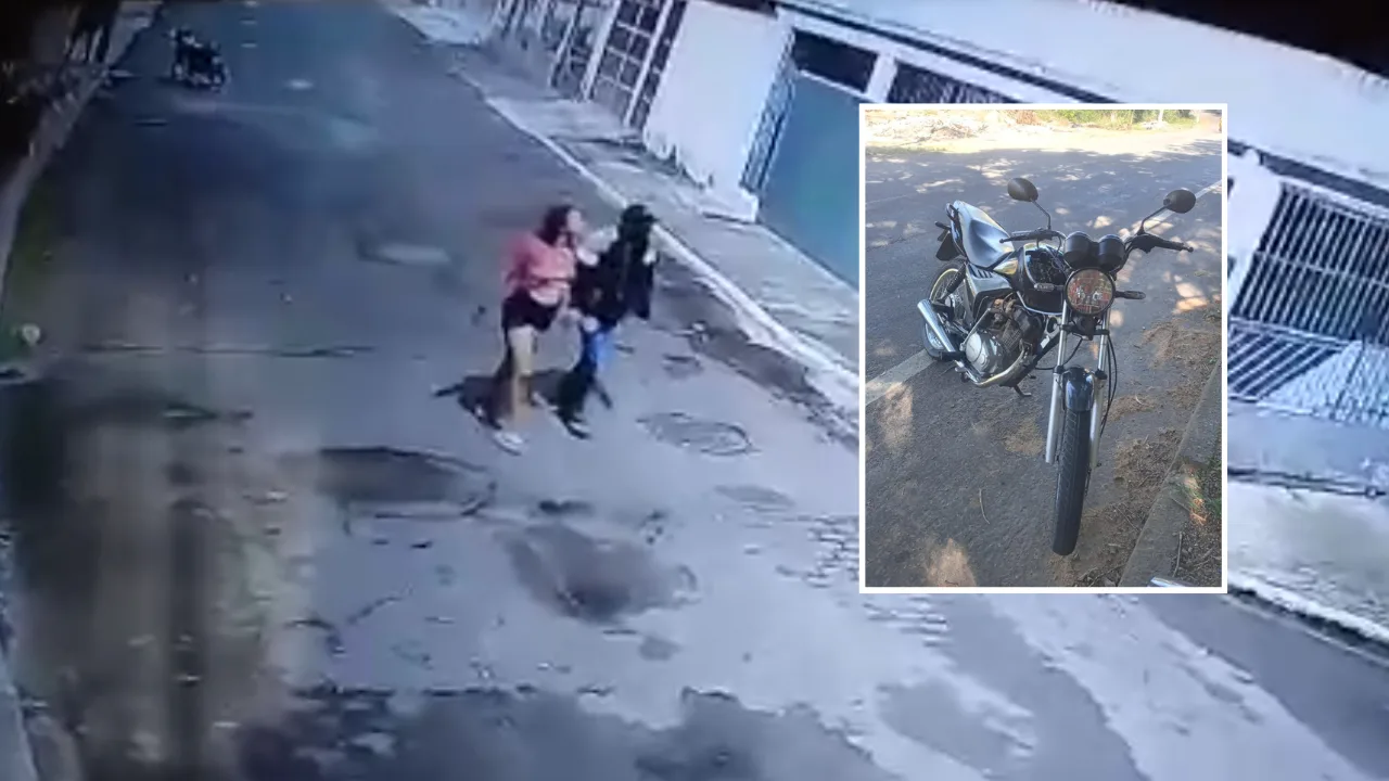 VÍDEO | Motoboy tem moto roubada ao entregar lanche na Serra