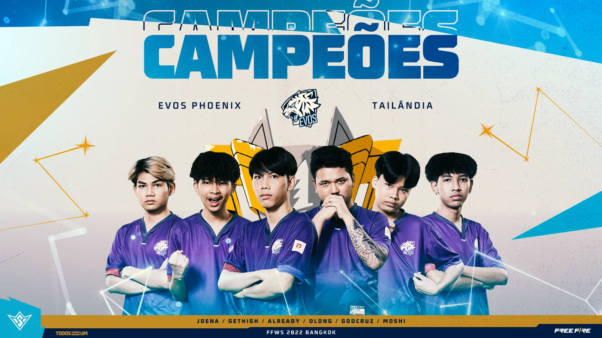 Evos Phoenix é bicampeã no Free Fire World Series 2022 Bangkok