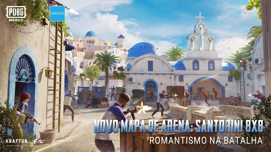 PUBG Mobile: Novo mapa Arena Santorini estreia no jogo