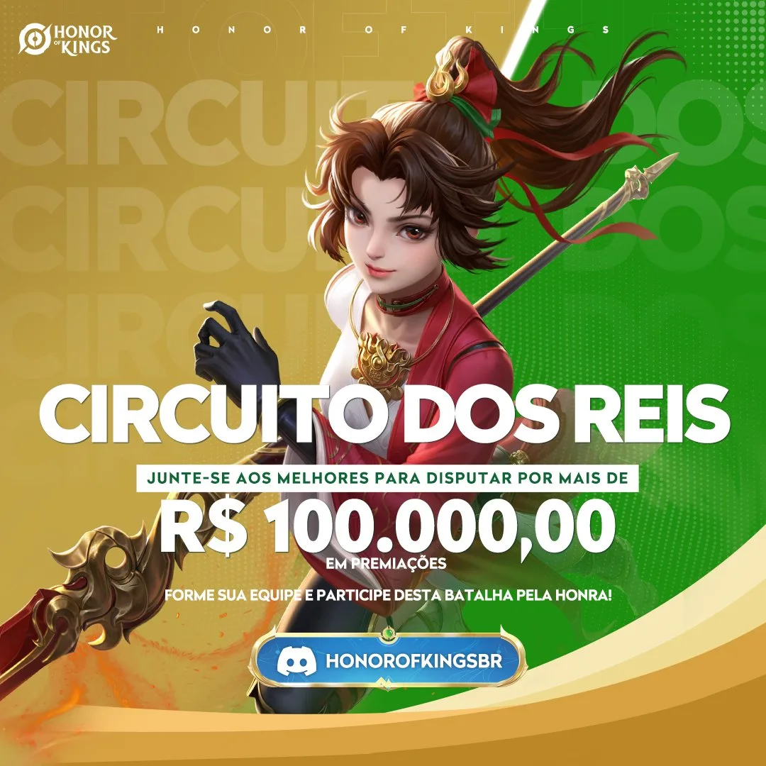 Honor of Kings anuncia Circuito dos Reis, 1º campeonato com muitos prêmios