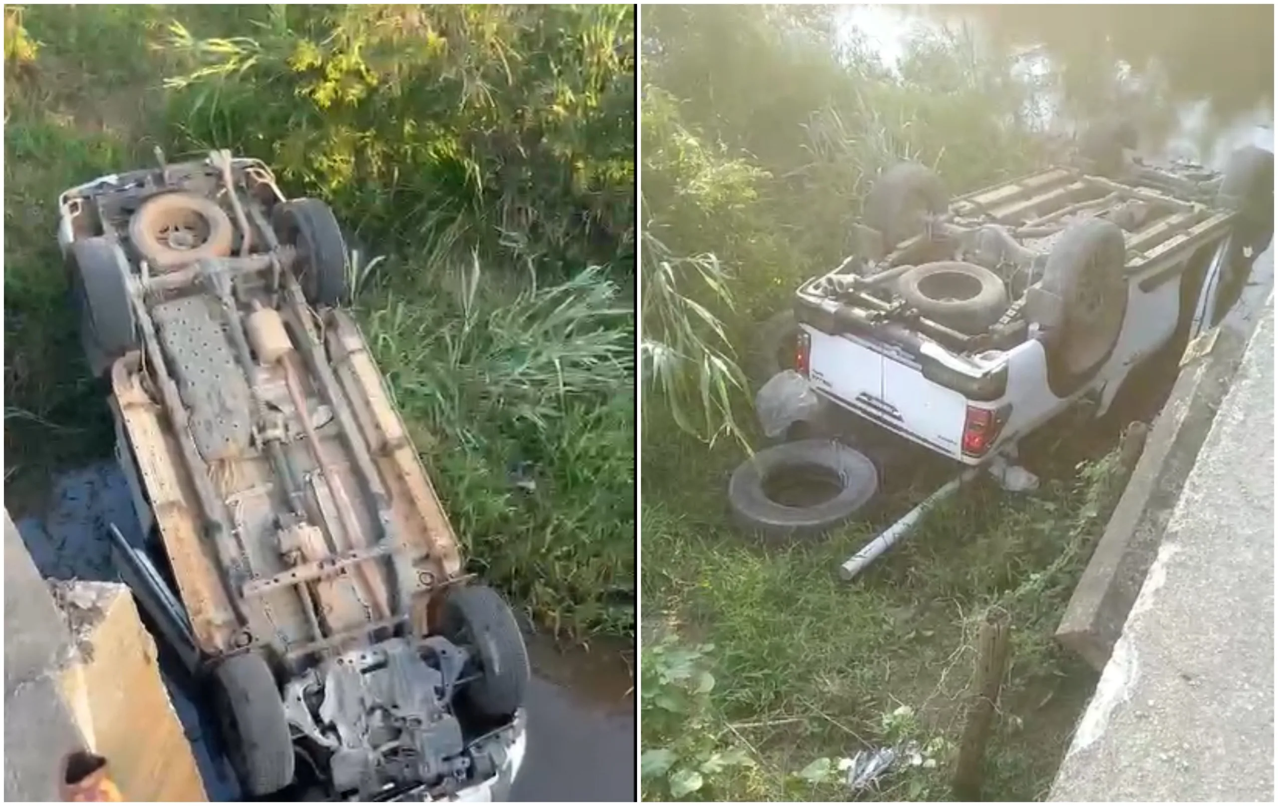 Empresário e amigo morrem após caminhonete cair de ponte em Viana