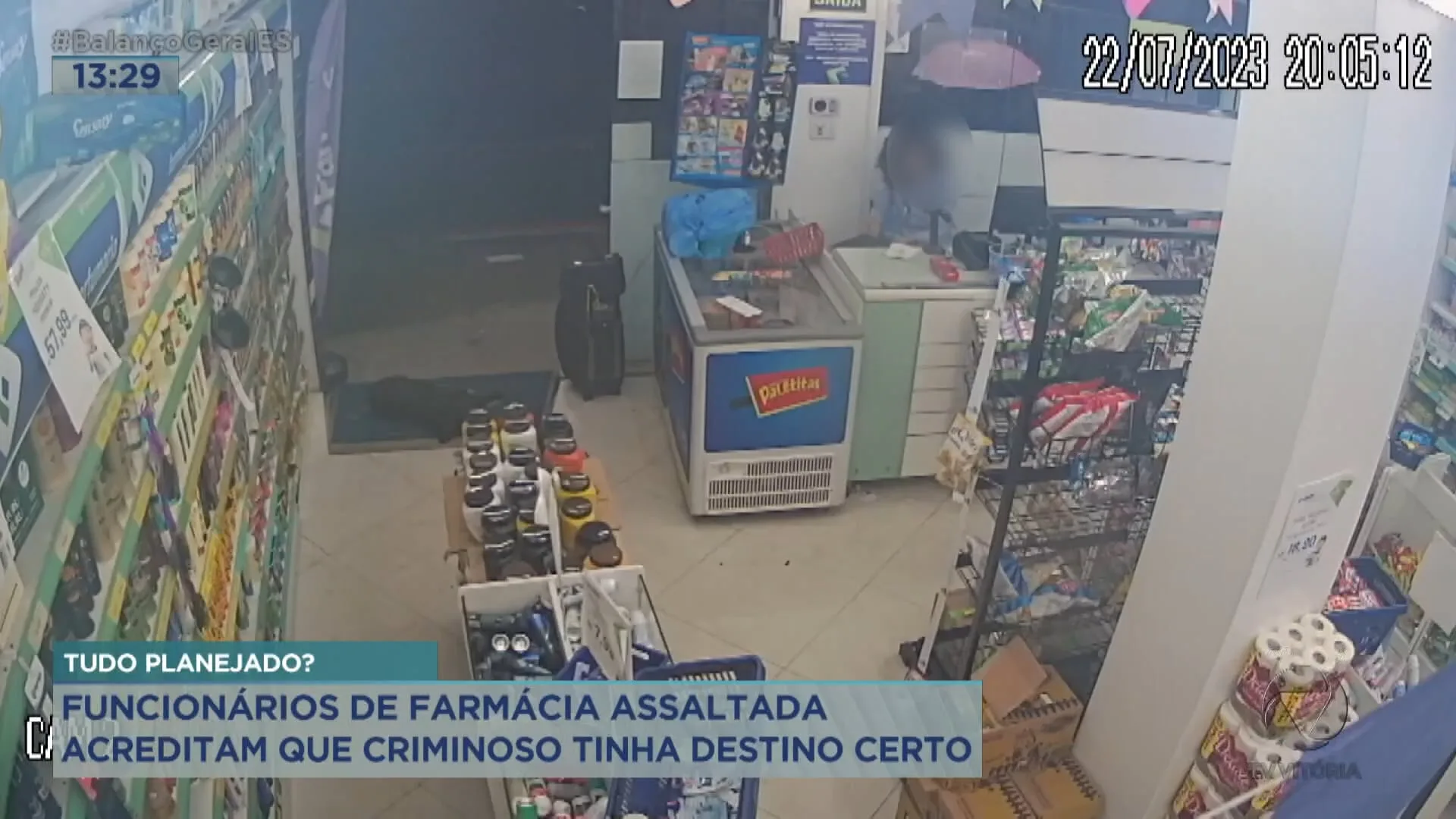 Homem assalta farmácia em Vitória