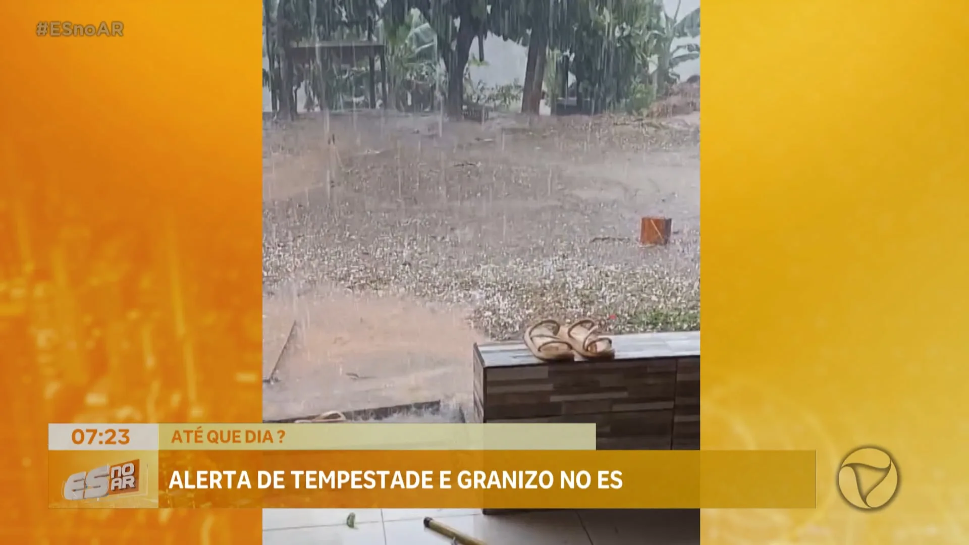 Alerta de tempestade e granizo no ES