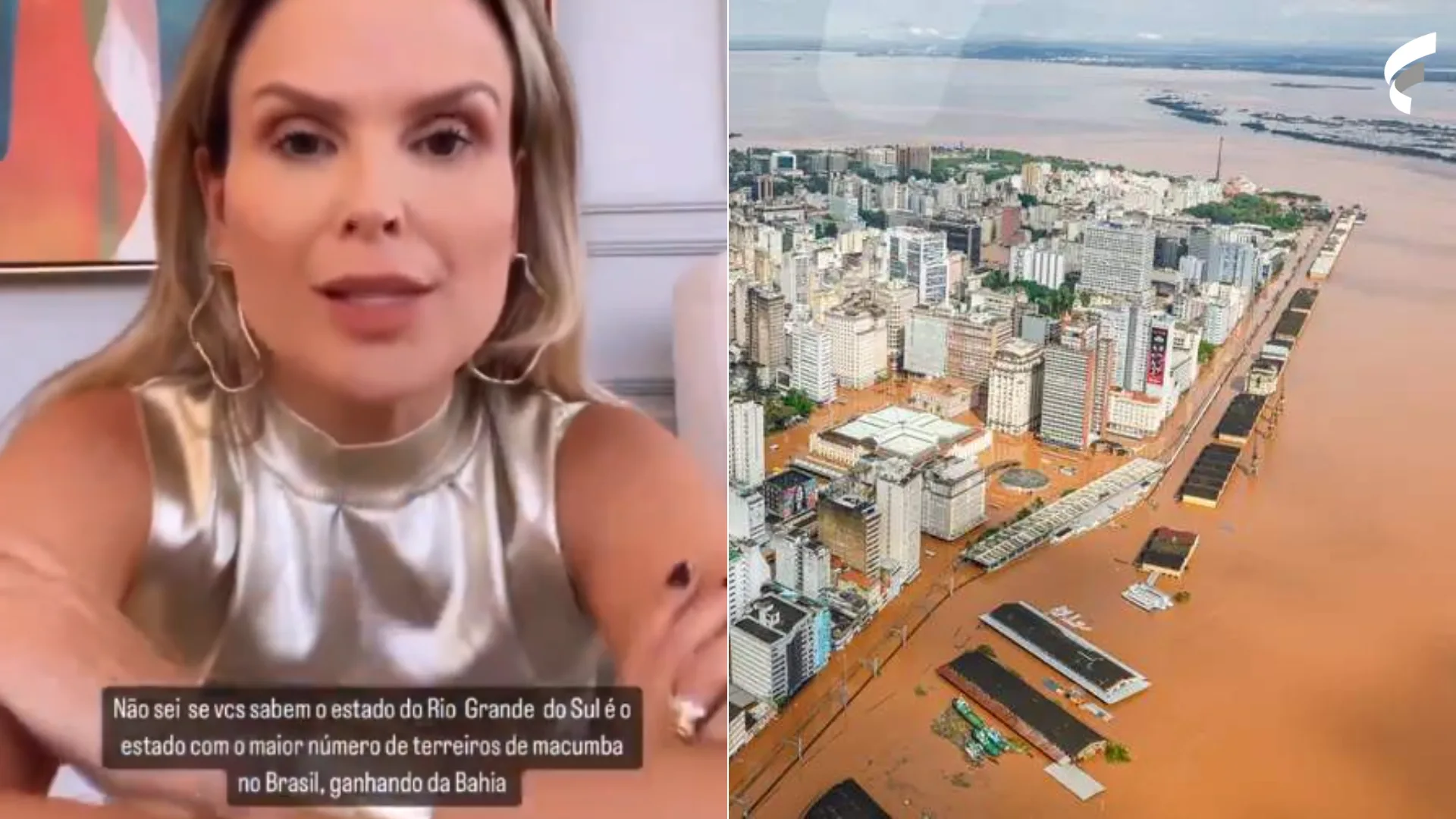 Vídeo: mulher culpa "terreiros de macumba" por enchentes no RS: "Ira de Deus"