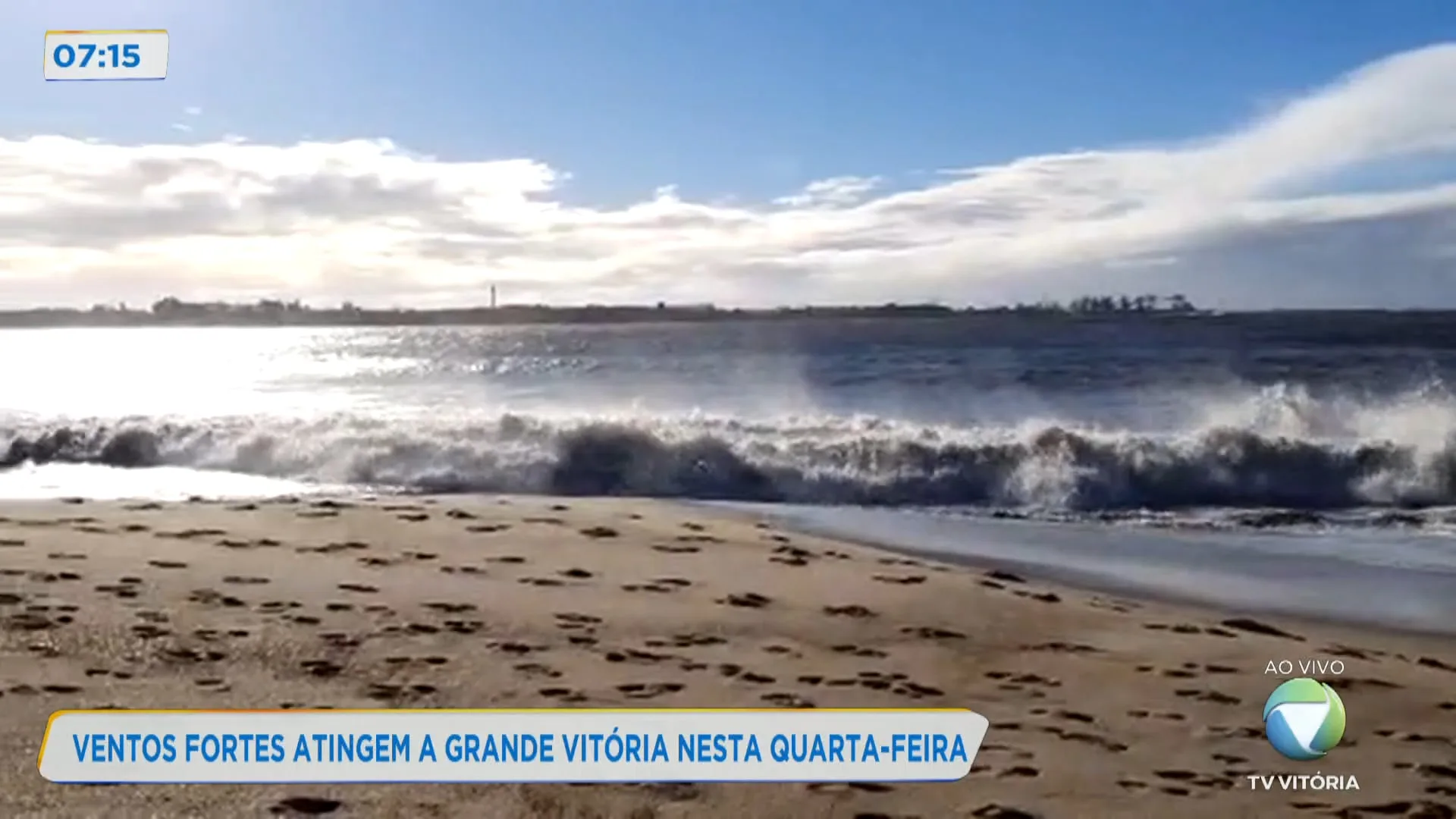 Ventos fortes nas praias de Vitória