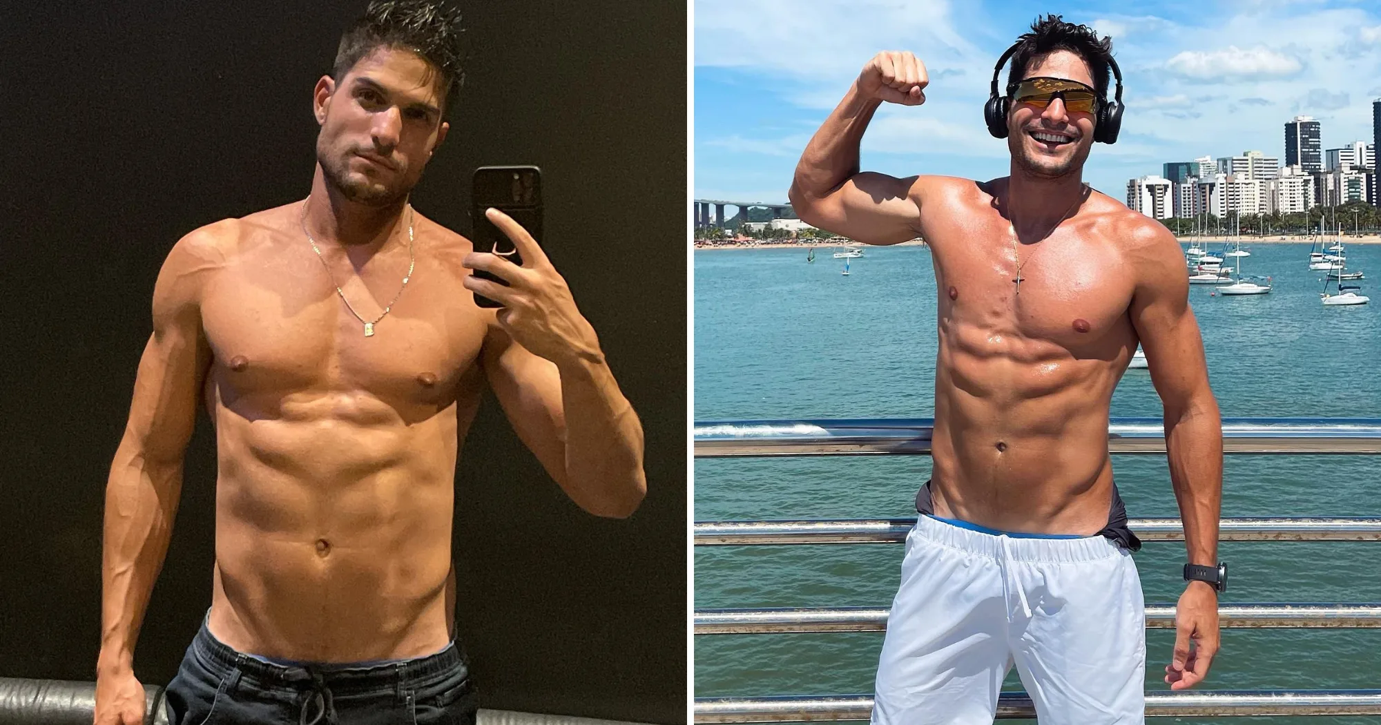 Que saúde! André Martinelli deixa calça no limite e corpo definido aparece após cirurgia