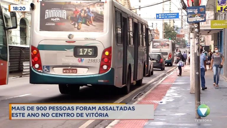 Todos os dias pelo menos 3 pessoas são assaltadas nas ruas do centro de Vitória