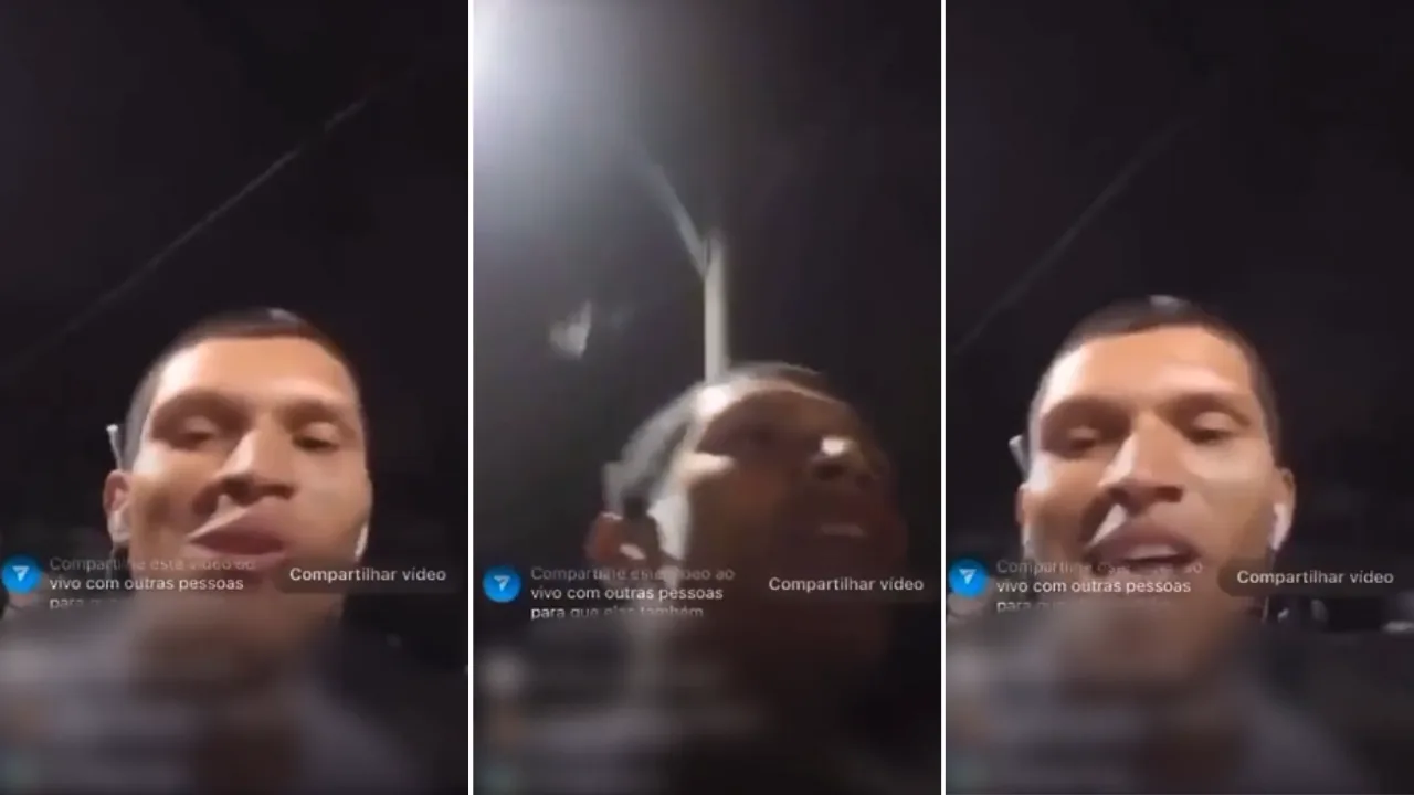 VÍDEO I Homem faz live nas redes sociais após roubar celular de jovem na saída de shopping