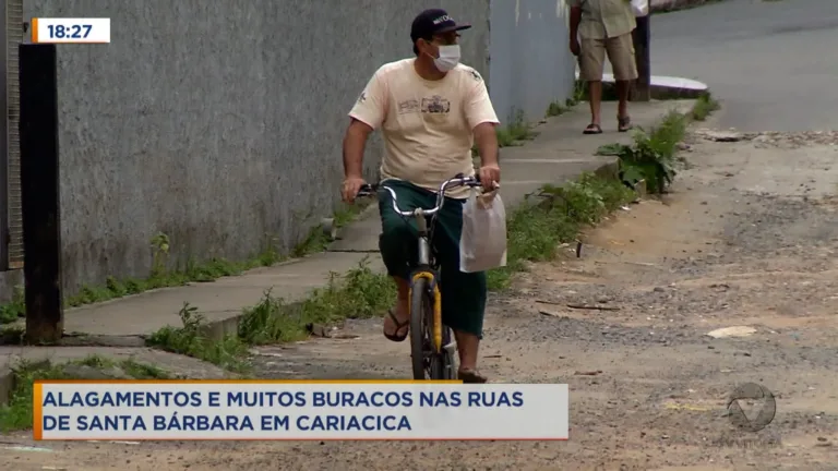 Moradores enfrentam poeira quando tá sol e alagamento quando chove