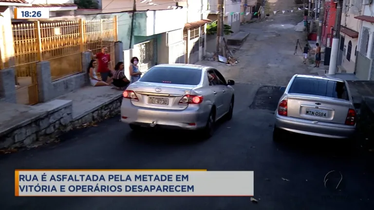 Pavimentação ou remendo? Moradores reclamam de rua asfaltada pela metade em Vitória.