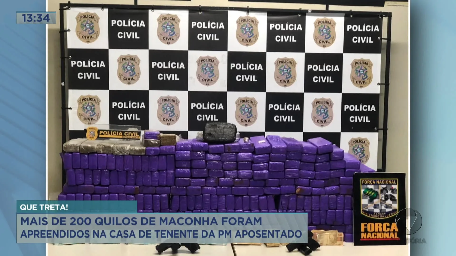 Drogas são apreendidas em casa de PM aposentado