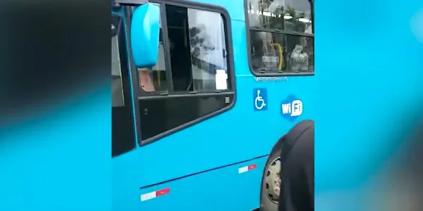 Passageiros depredam ônibus do Transcol durante confusão no Terminal de São Torquato