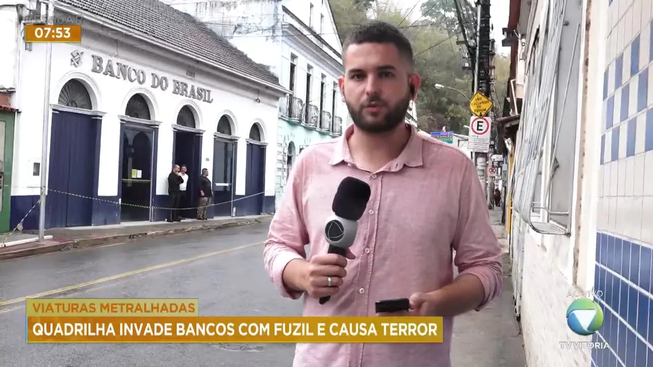 Terror em Santa Leopoldina: quadrilha invade agências bancárias