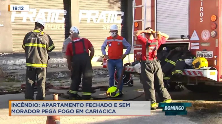 Susto! Apartamento pega fogo e quarto fica destruído