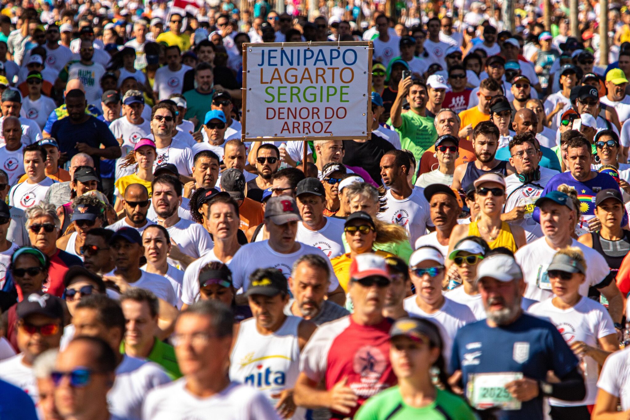 Atletas durante a 95ª Corrida Internacional de São Silvestre 2019, em São Paulo.