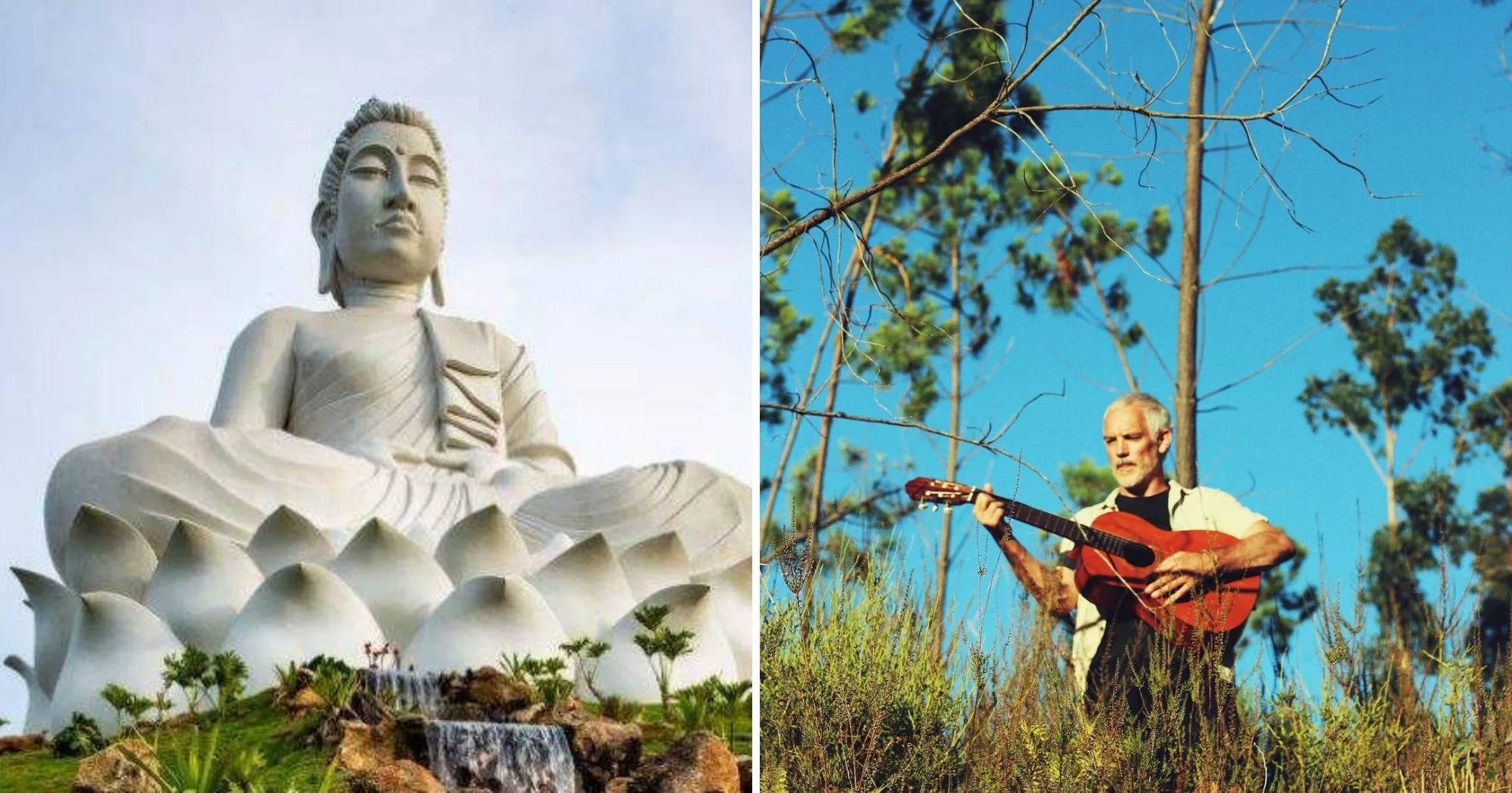 Artista da Irlanda lança músicas após inspiração no mosteiro do Buda gigante do ES