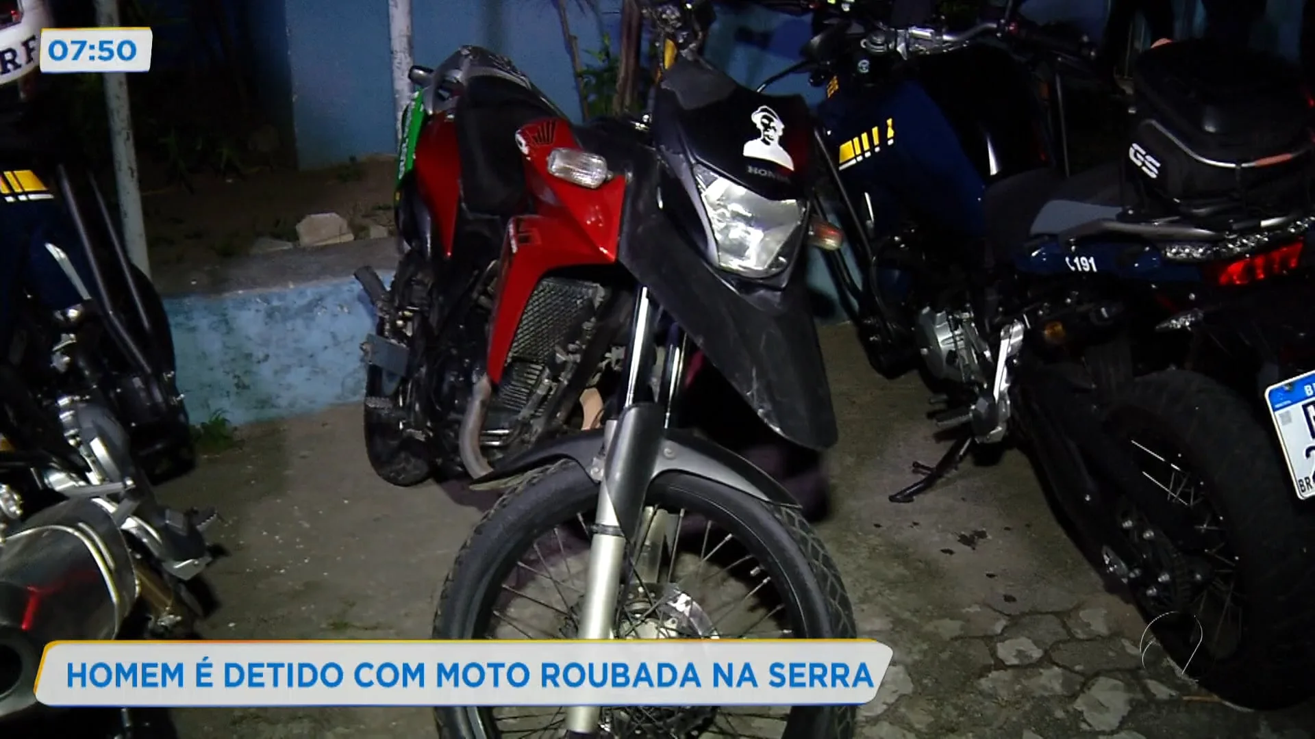 Homem é detido com moto roubada na Serra