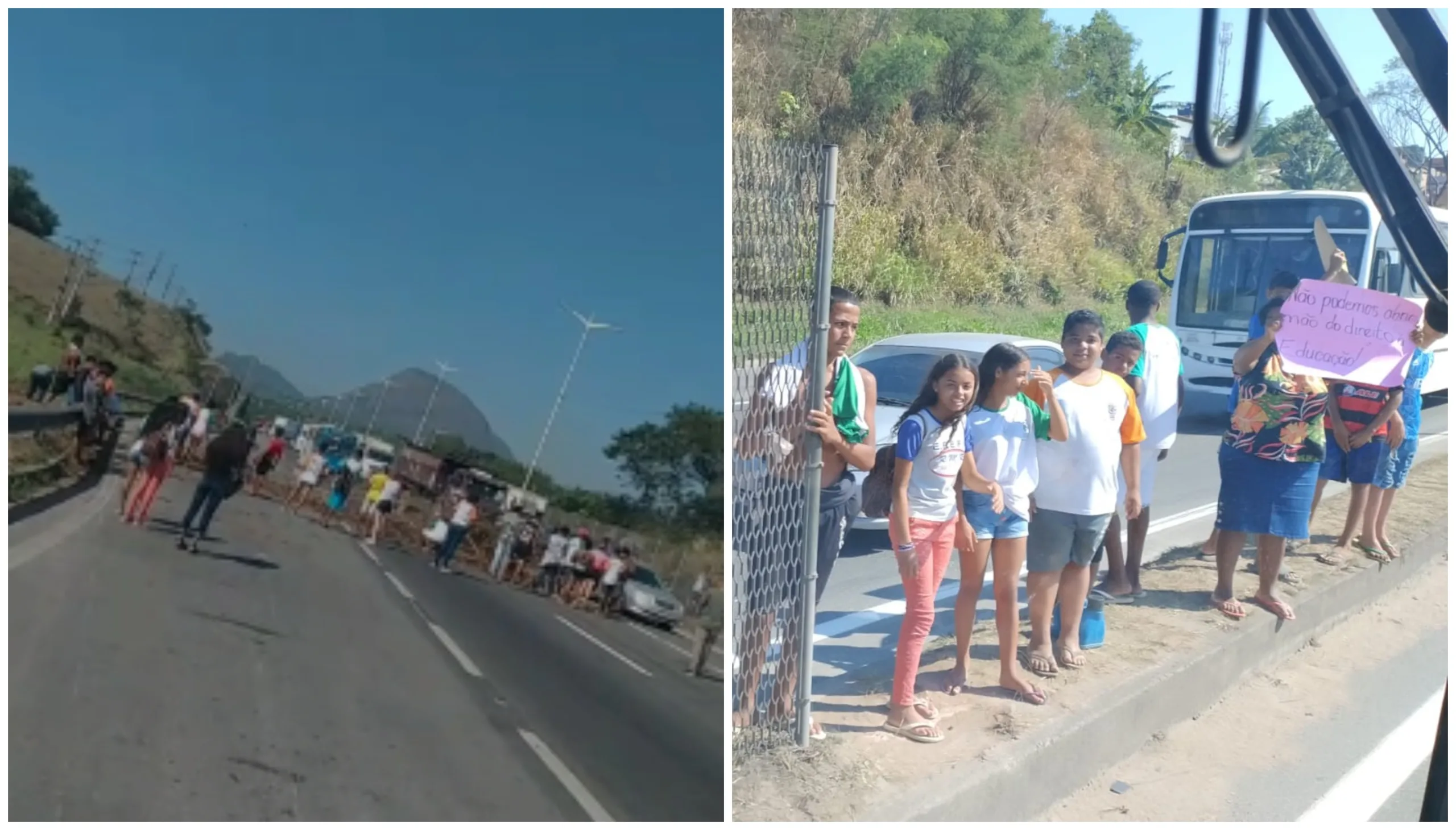 Alunos interditam Rodovia do Contorno em protesto contra municipalização de escolas