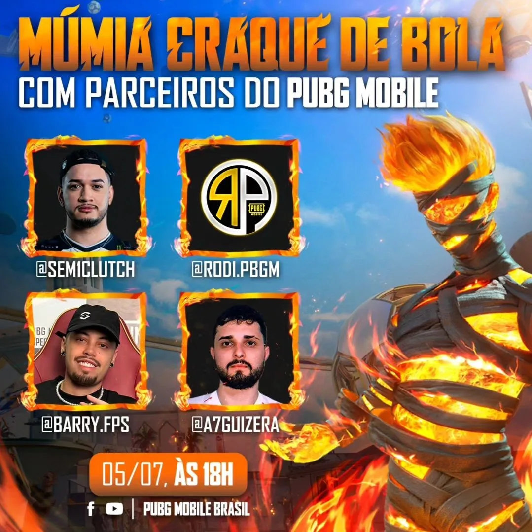 PUBG MOBILE: Livestream Craque da Bola marca o retorno de skin