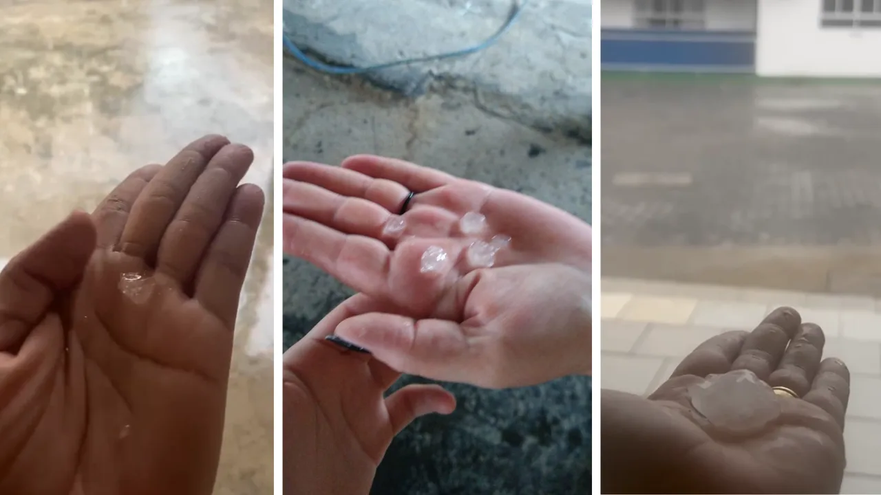 VÍDEO | Chuva de granizo é registrada na Grande Vitória: "Caindo pedrinha"