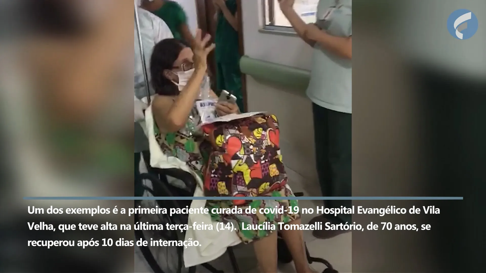 Há esperança! Paciente de 70 anos recebe alta de hospital após ser curada da covid-19 no ES