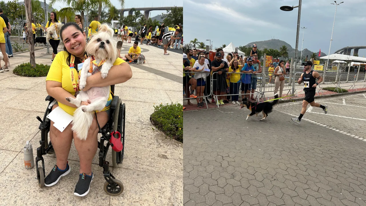 Cachorrida: Cães e tutores se divertem em corrida de rua em Vitória