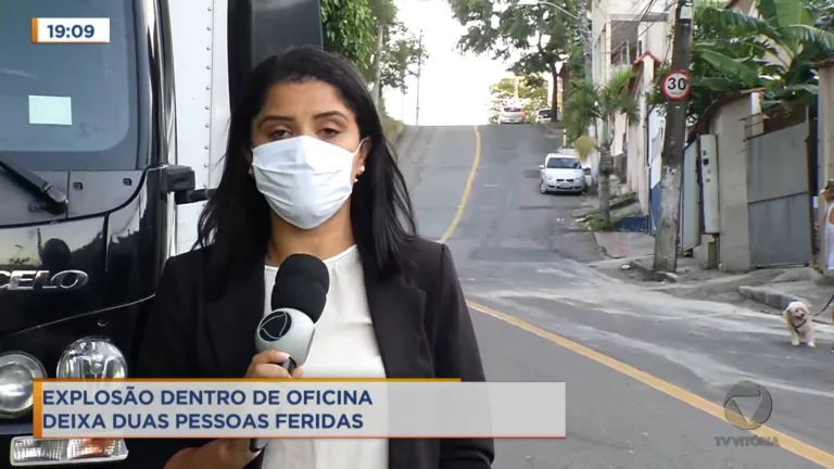 Explosão em oficina deixa dois feridos