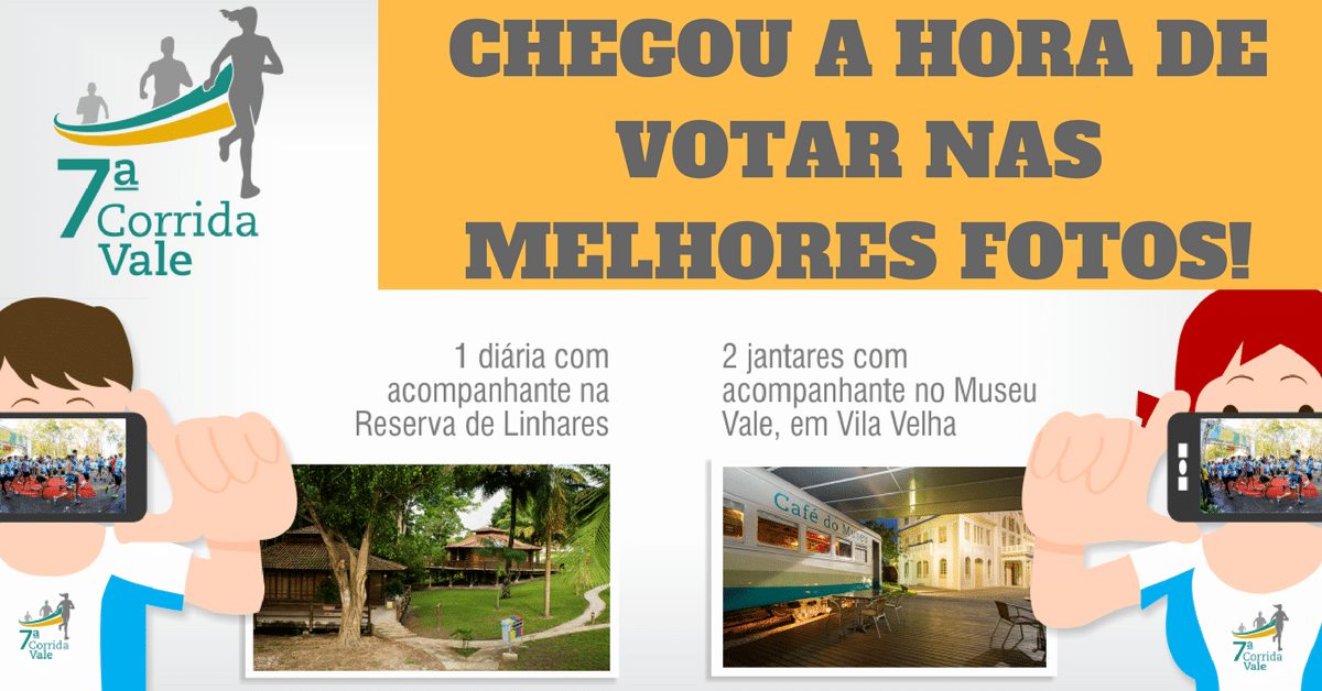 Vote nas melhores fotos registradas durante a Corrida Vale!