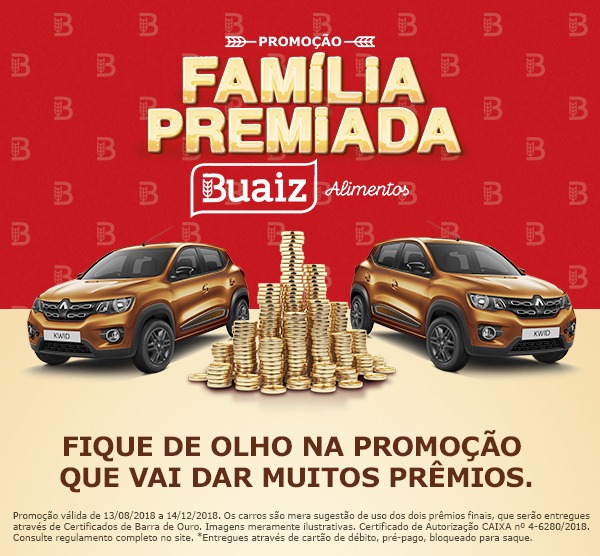 Buaiz Alimentos acaba de lançar a Promoção Família Premiada