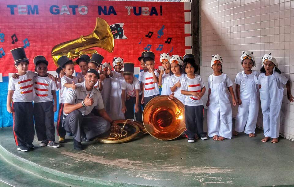 Patrulha Musical da PMES faz apresentações em escolas da Grande Vitória