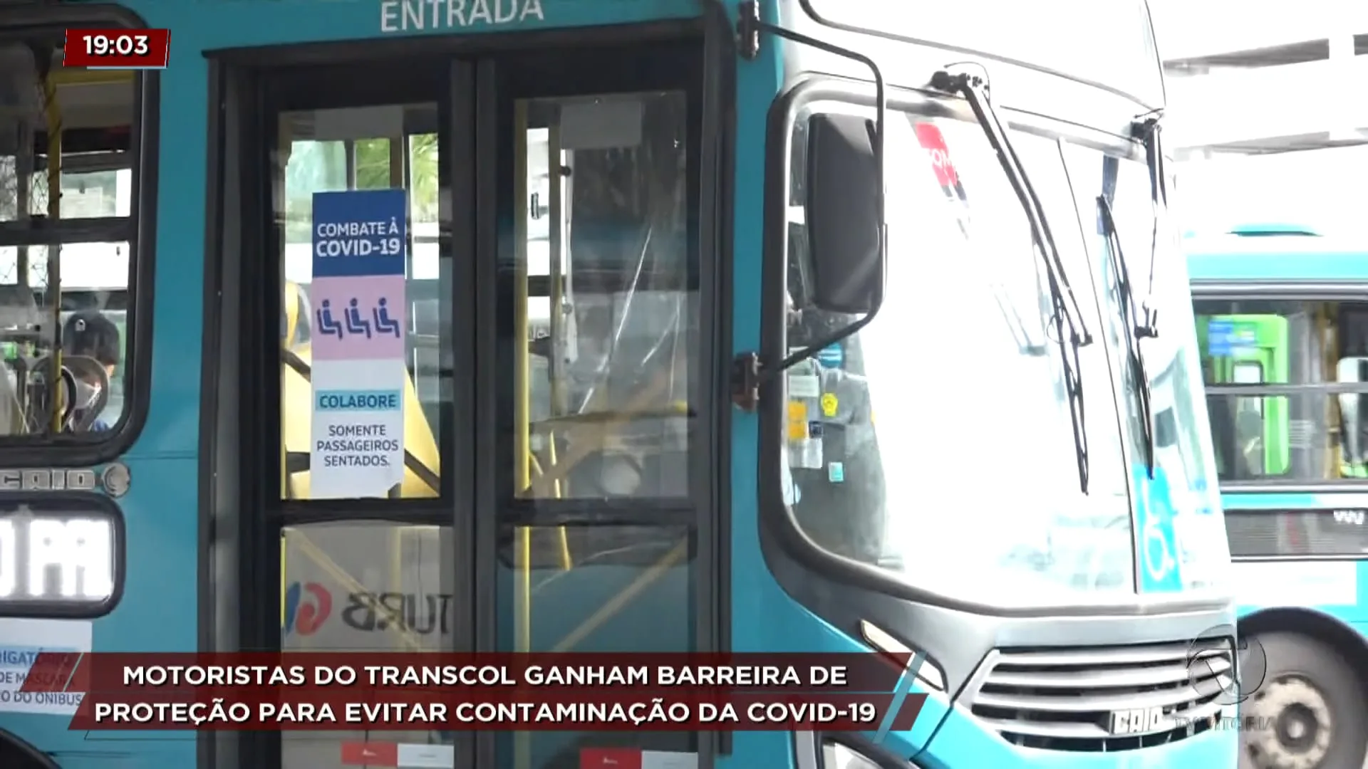 Motoristas do transcol ganham barreira de proteção para evitar contaminação da COVID-19