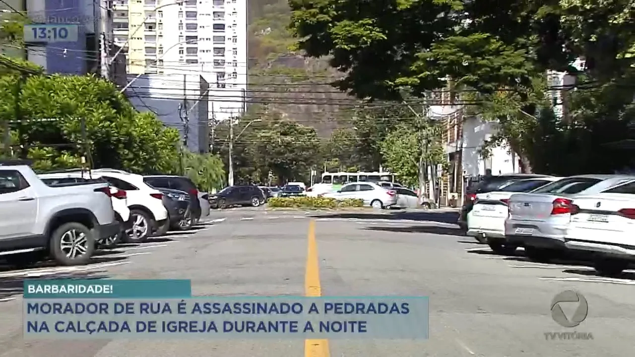 Morador de rua é assassinado a pedradas em Vitória.