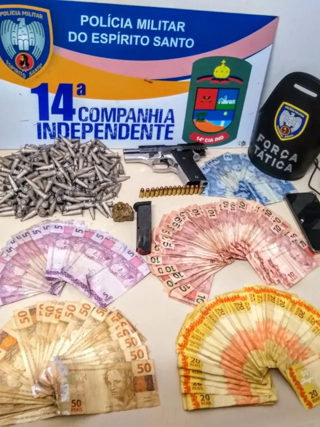 Suspeito é detido com drogas, arma e mais de R$ 3 mil na Serra