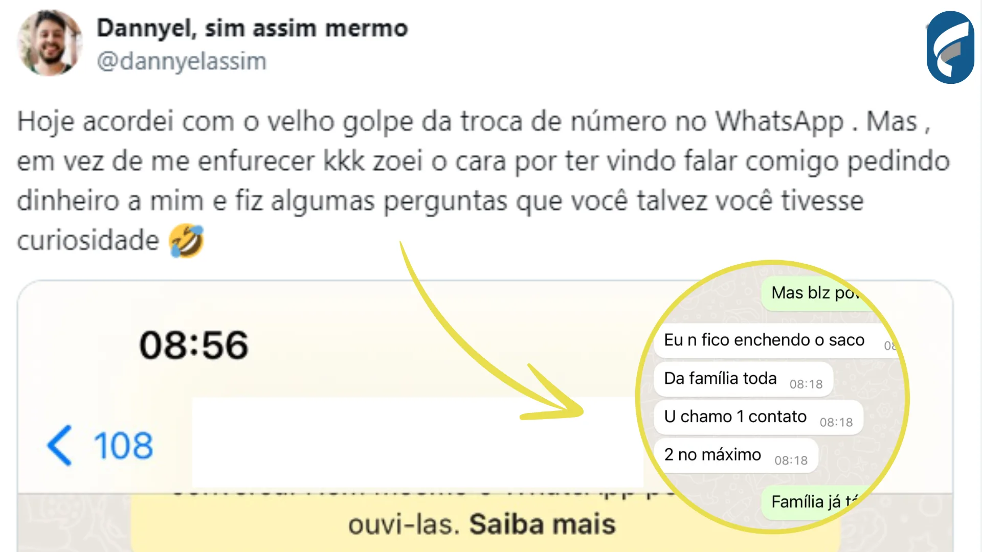 Golpe do WhatsApp: bandido revela como funciona esquema a vítima e conversa viraliza