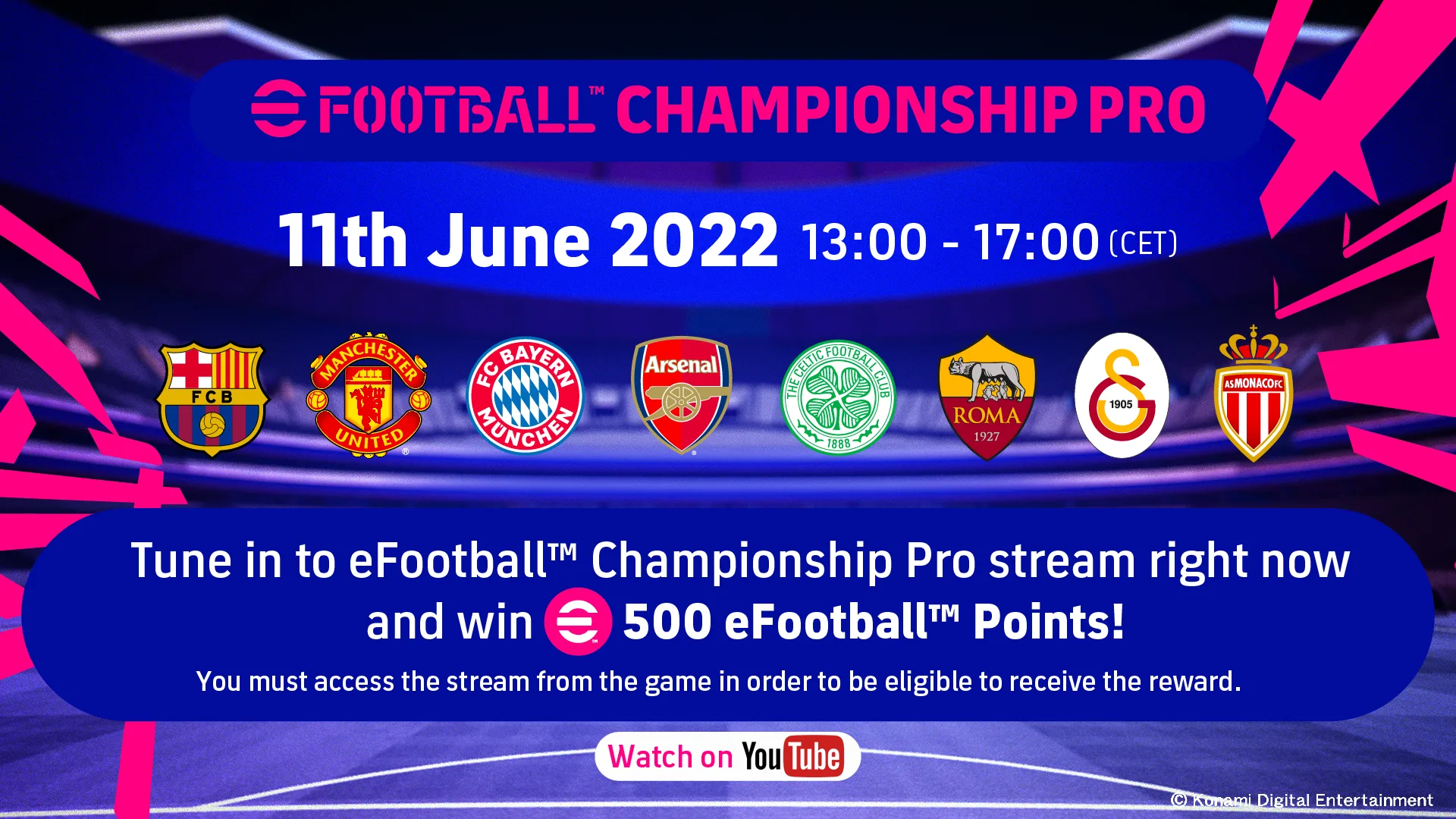 eFootball Championship 2022 é revelado pela Konami