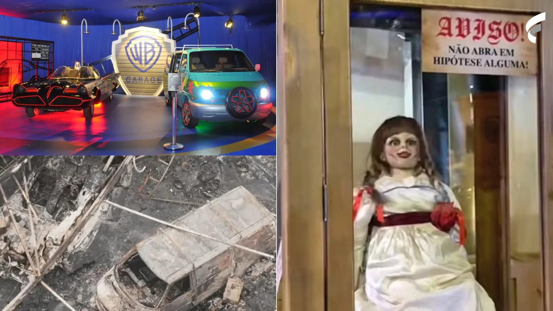 Casa Warner: de Anabelle original a carros milionários, veja o que pegou fogo